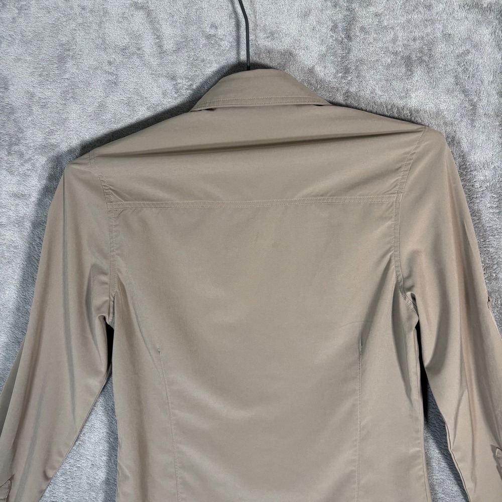 Craghoppers Womens NosiLife Insect Shield Hiking Shirt Tan US 4 Snaps Buttons - Picture 12 of 16